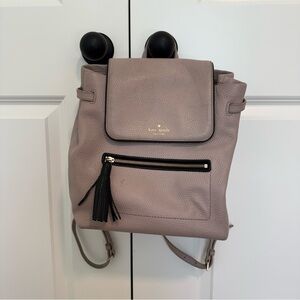 Kate Spade Chester Leather Backpack Satchel Moussefront and Black